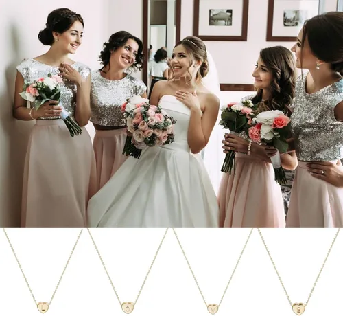 Vista 5 de LOYATA Initial Necklace Gold Pendant 14K Gold Plated Dainty Chain Personalized Jewelry Gift for Women