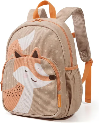 Vista 11 de mommore Mochila de pana para niños y niñas de 2 a 4 años, mochilas de preescolar para jardín de infantes – 13 pulgadas de alto, bonita mochila