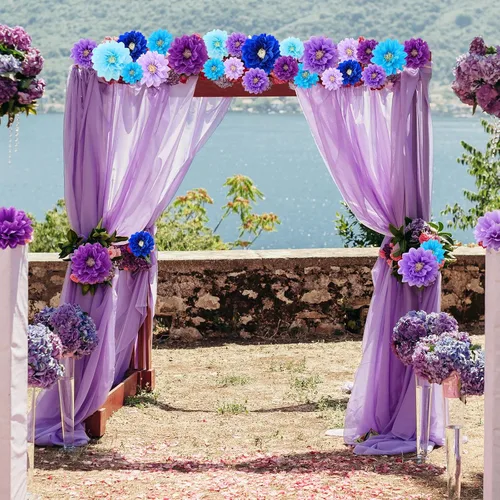 Vista 7 de Geyee 18 Piezas Flores de Papel Mexicanas Coloridas Fiesta Flores de Papel de Seda Pompones Carnaval Mexicano para Fondo Floral de Fiesta Boda
