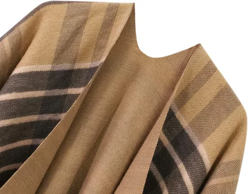 Vista 21 de Urban CoCo Poncho vintage de invierno para mujer, capa con borlas, chal envolvente