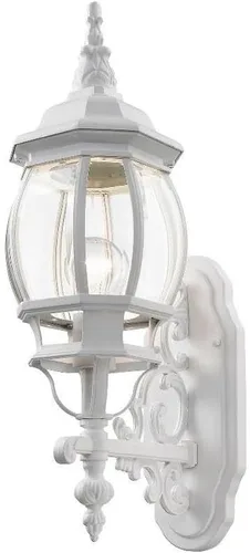 Vista 10 de Livex Lighting 7520-04 - Farol de pared para exteriores con pantallas de vidrio biselado transparente, negro, 21 x 7 x 21 pulgadas