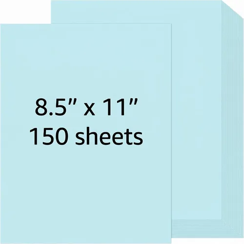 Vista 9 de Fainne 150 hojas de papel de cartulina pastel, cartulina de peso medio con cubierta de 67 libras, papel de 8.5 x 11 pulgadas para manualidades