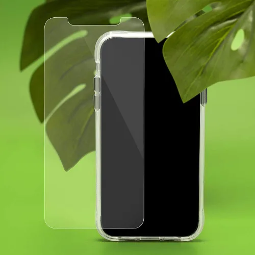 Vista 4 de Case-Mate Protector de pantalla para iPhone 13 Pro/iPhone 13, vidrio templado 9H con protección contra roturas, antihuellas dactilares, película
