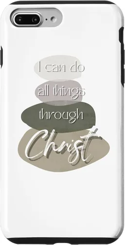Vista 9 de Funda para iPhone 15 Christian I Can Do All Things Through Christ with Cairn