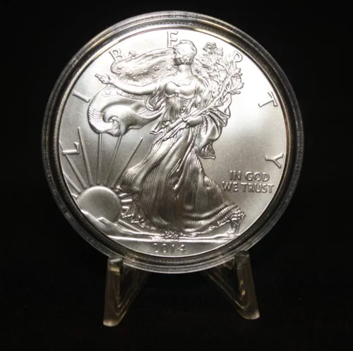 Vista 2 de Merrick Mint Caballete de 100 expositores para monedas, cápsulas y cajas de cerillas de acrílico transparente