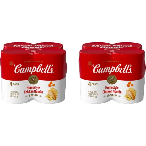 Vista 6 de Campbell's - Sopa condensada de fideos con pollo tamaño familiar, lata de 22.4 onzas