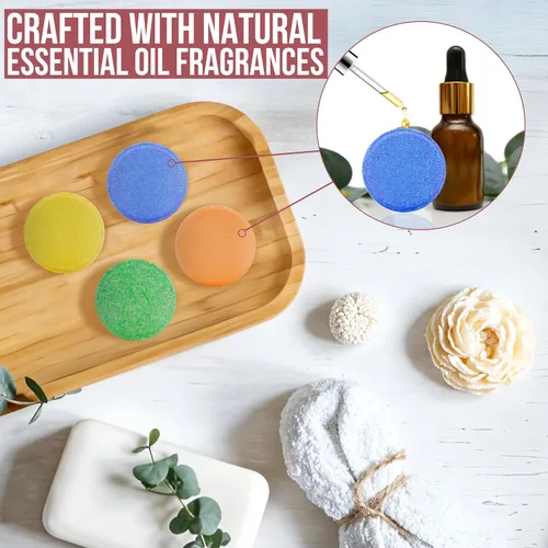 Vista 3 de Anovina Caja de regalo de aromaterapia hecha en Estados Unidos, regalos de cuidado personal para mujeres y hombres, bombas de ducha totalmente