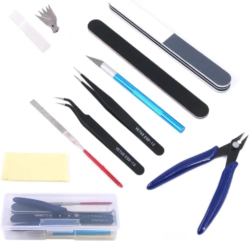 Vista 5 de Swpeet 9 piezas compatibles con Gundam Modeler Herramientas básicas, reemplazo perfecto compatible para Gundam Modelo Herramientas Kit