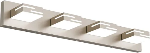 Vista 16 de Lámparas LED modernas para tocador de baño, 2 luces regulables de 15 pulgadas, color negro mate, para accesorios de iluminación de baño sobre