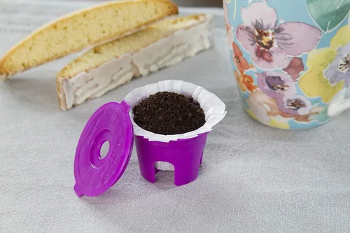 Vista 4 de Perfect Pod - Forros de papel reutilizables para cápsulas de café K Cup, se adapta a todas las marcas, compatible con todas las cápsulas