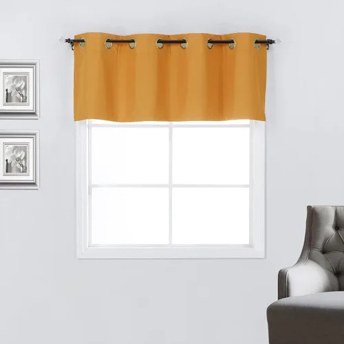 Vista 20 de Rooney Cortinas cortas negras para ventana, cortinas opacas con aislamiento con ojales, para cocina, sótano, oficina, 2 piezas, 30 x 36 pulgadas por