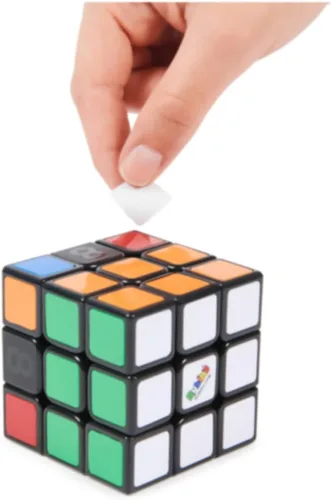 Vista 3 de Rubik's Cubo 3x3, aprende a resolver con calcomanías, guía y videos Juguete antiestrés para aliviar el estrés Edades de 8 años en adelante
