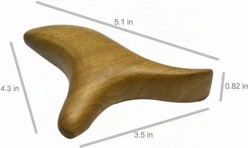 Vista 4 de Broman Triangle Massager Herramienta de reflexología para terapia de madera Alcanfor