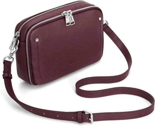 Vista 11 de befen Bolsos cruzados de cuero genuino para mujeres, carteras con billetera RFID incorporada para mujeres, bolso de hombro para cámara, carteras