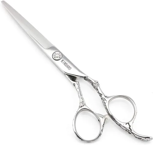 Vista 9 de Tijeras de corte de cabello 5.5 pulgadas Tijeras de corte de pelo profesionales Tijeras de peluquería afiladas 440C Tijeras de peluquería con mango