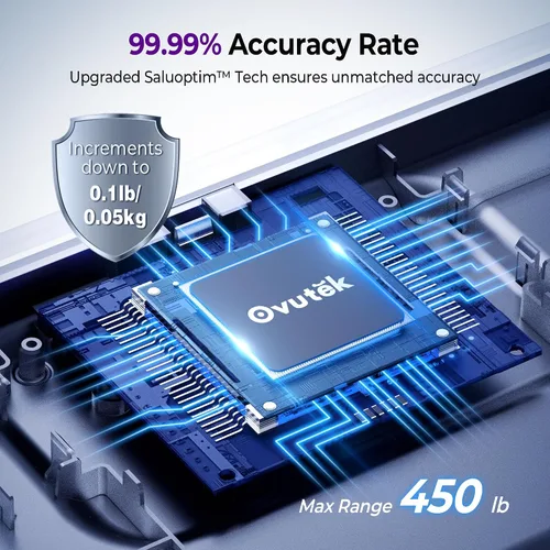 Vista 2 de Báscula digital de baño, báscula de peso de 450 libras, más precisa hasta 0.05 libras, báscula de pesaje automática para peso corporal, bebé