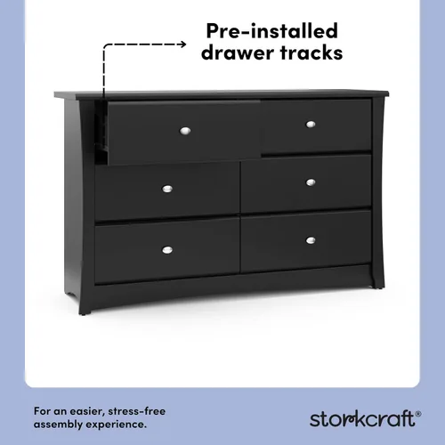 Vista 5 de Cajón de vestidor Stork Craft Crescent 6, Negro