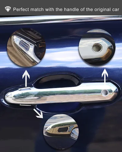 Vista 3 de para Toyota RAV4 2019-2025 Tapa de Manija de Puerta, para Toyota Highlander 2020-2025 Tiras Decorativas Deportivas Cromadas para Exterior