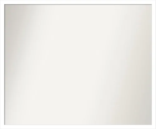 Vista 188 de Amanti Art Espejo de baño blanco para sobre el fregadero, 22 x 45 pulgadas, espejo de tocador rectangular blanco Lucie, marco de madera moderno