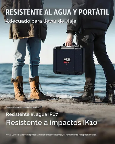 Vista 5 de Carcasa rígida impermeable para DJI Mini 4 Pro Fly More Combo (RC 2/RC-N3) - Funda de transporte para drones a prueba de golpes IP67, caja de Para