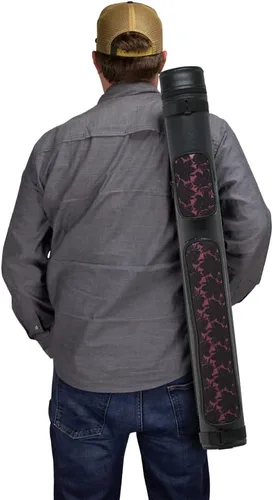 Vista 5 de Action ACL22 - Estuche para taco de piscina de encaje duro de 2 x 2 Negro con encaje rosa