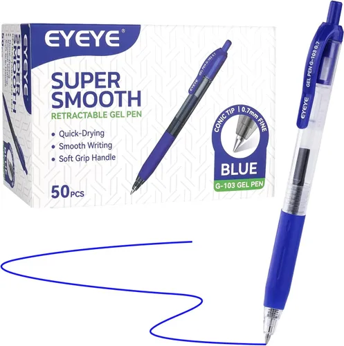 Vista 8 de EYEYE G-103 - Bolígrafos de gel retráctiles de 0.020 in, paquete de 25 bolígrafos de tinta de gel de punta extra fina, secado rápido, bolígrafo
