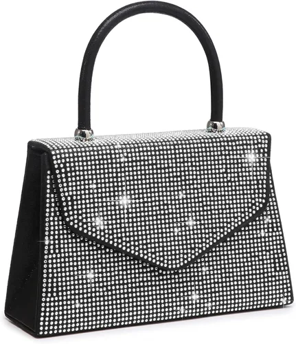 Vista 18 de Dasein Bolso de Noche para Mujer, Bolsos de Embrague para Fiesta, Bolsos de Boda, Bolsos de Cóctel y Baile con Brillo Esmerilado Champán