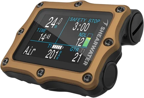 Vista 10 de Ordenador de buceo Shearwater Perdix 2 Ti Combo plateado + Swift