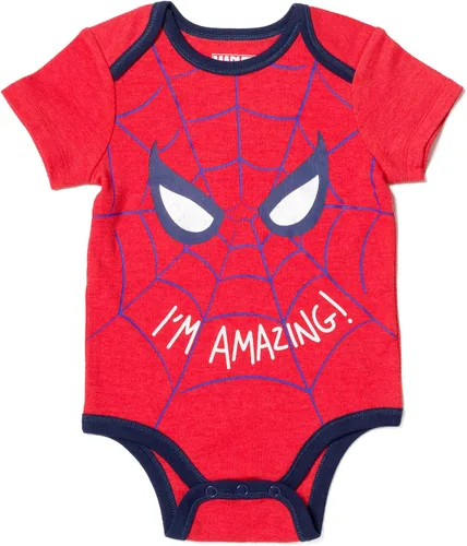 Vista 3 de Marvel Vengadores Hulk Capitán América Spider-Man - Conjunto de 3 piezas para bebé recién nacido a bebé