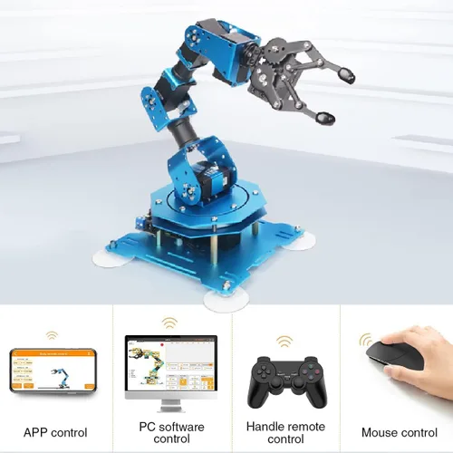 Vista 7 de LewanSoul Brazo robótico para programación de codificación Arduino 6DOF STEM Kit de brazo de robot de construcción educativo, brazo robótico