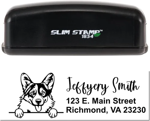 Vista 144 de American Bulldog Stamp Duo, Custom Return Address for Dog Lovers, Personalized Mail Mark for Letters and Cards