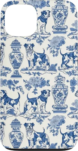 Vista 7 de Chinoiserie Dog Blue Toile Ginger Preppy Grandmillennial - Carcasa para iPhone 16