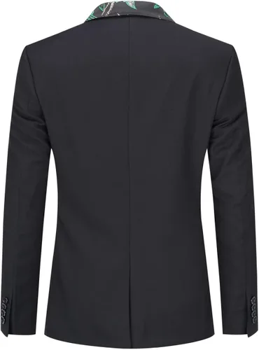Vista 3 de Cloudstyle Traje de 2 piezas floral para hombre chaqueta y pantalones de esmoquin con un botón
