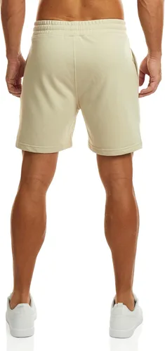 Vista 4 de Ouber Pantalones cortos deportivos de algodón para hombre, pantalones cortos de entrenamiento para gimnasio, deportivos y casuales