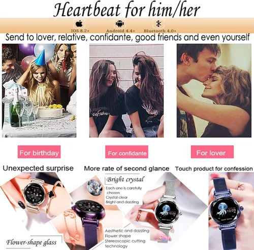 Vista 8 de H2 Reloj Inteligente Presión Arterial Monitor de Ritmo Cardíaco Deporte Impermeable Pulsera Nuevo Fitness Tracker