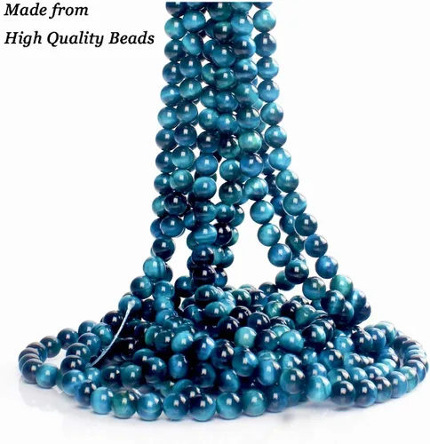 Vista 4 de BONNY BOXX - Pulsera de piedras preciosas naturales curativas, cuentas de piedras semipreciosas de 516 pulgadas, para hombres y mujeres, joyería