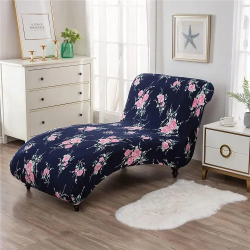 Vista 26 de Funda elástica para tumbona, funda elástica para tumbona de lujo, para sala de estar, muebles de interior, ultra suave, lavable a máquina (1)