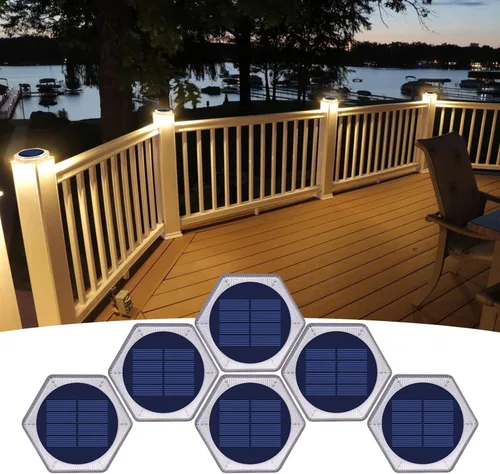 Vista 11 de YiLaie Luces Solares Azules para Muelle al Aire Libre Impermeables, Luces de Advertencia para Entrada Solares para Embarcaciones (Paquete de 4)