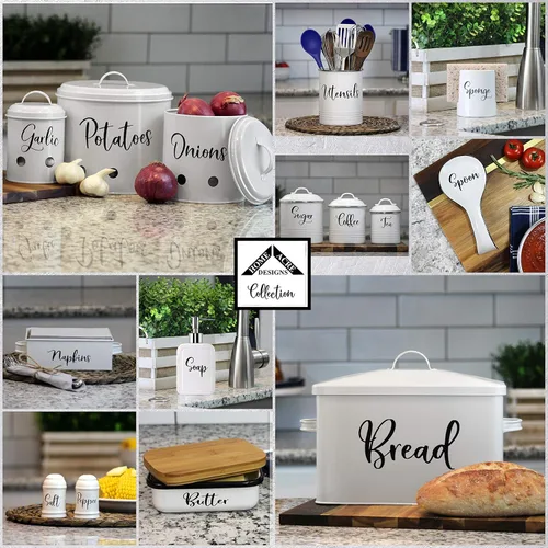 Vista 5 de Home Acres - Servilleteros de granja para mesas y cocina, dispensador de estilo rústico rústico para servilletas de cena, color blanco