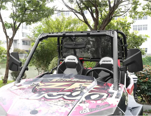 Vista 6 de SHEJISI Espejos laterales UTV: se adapta a casi todos los UTV (excepto puertas completas), compatible con Polaris RZR Ranger, Can am Commander