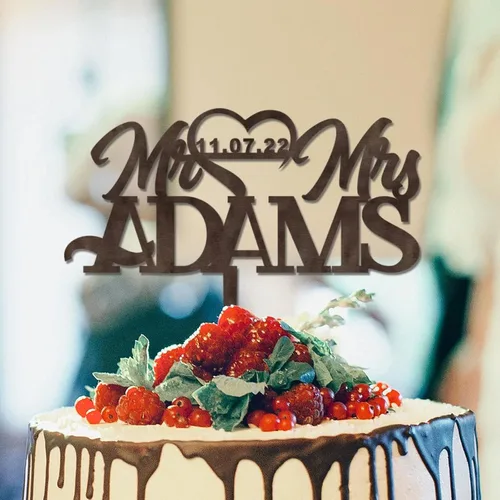 Vista 13 de Mr Mrs - Decoración personalizada para tartas de boda, novia y novio, decoración de tarta de boda, decoración de tarta de la señora para parejas