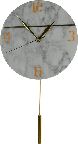 Vista 2 de Three Star Reloj de pared de péndulo de mármol moderno