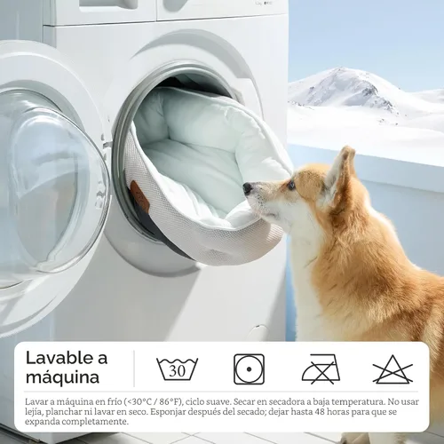 Vista 5 de Bedsure AeroFrost™ - Cama refrescante para perros pequeños, redonda