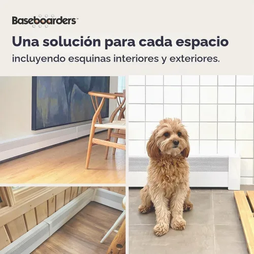 Vista 8 de Baseboarders Basic Series Cubierta Deslizable para Calentador de Zócalo de Acero Galvanizado de 3 pies (36 pulgadas) + Tapas Terminales Izquierda