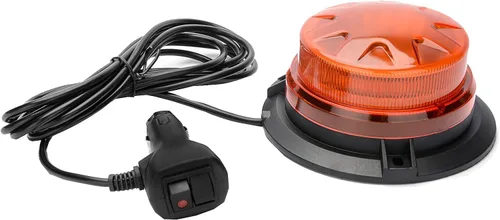 Vista 2 de AUXMOTEC Barra de luces de baliza estroboscópica de emergencia LED ámbar con montaje magnético y 8 modelos de destello, lámparas de señal