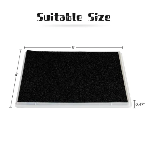 Vista 2 de Almohadilla de tinta, 5x4'' lavable no tóxica para huellas de pies y manos de bebé, negro