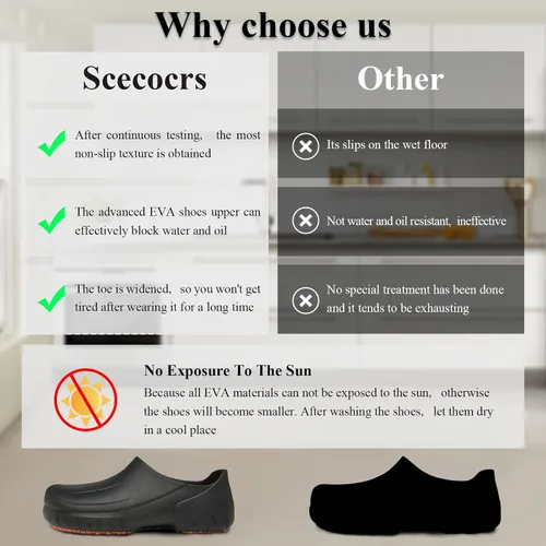 Vista 6 de Zapatos de trabajo antideslizantes para hombre para chef, zapatos de chef resistentes al aceite para hombre, zapatos de servicio de alimentos