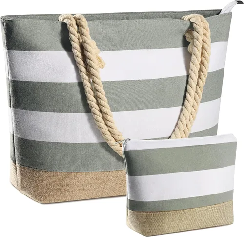 Vista 29 de YOOLIFE Bolsas de playa para mujer, bolsa de lona de viaje, bolsa impermeable para piscina, artículos esenciales de viaje, regalos para mujeres