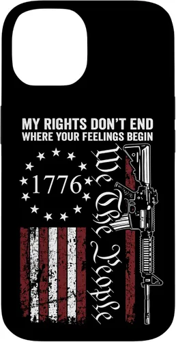 Vista 4 de My Rights Don't End Where Your Feelings Begin USA Gun Flag Case for iPhone 17