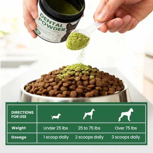 Vista 6 de Pawfect Vita Polvo dental para perros y gatos: ambientador de aliento definitivo y cuidado bucal – Elimina el mal aliento, controla la placa